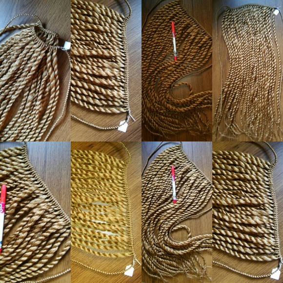 Light brown tie on Senegalese twists handmade weft - Picture 5 of 6